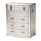 Baxton Studio Serge Silver Metal 3-Drawer Accent Storage Chest 160-10245 - alternate 1